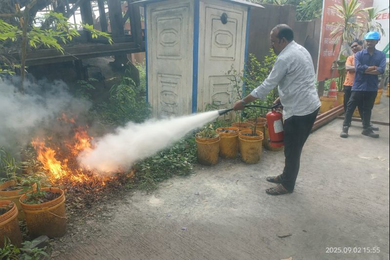 Fire safety training demonstration
